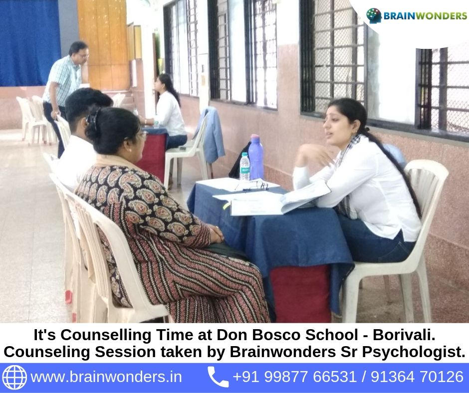 It's Counselling Time at Don Bosco School - Borivali Counseling Session taken by Brainwonders Sr Psychologist
