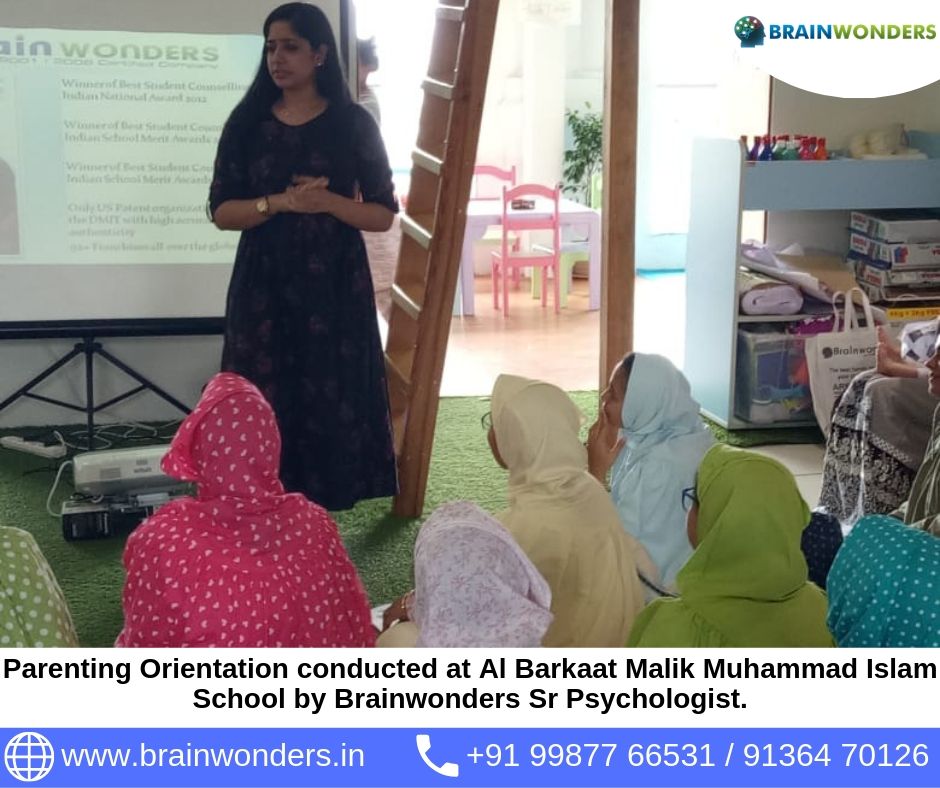 Parenting Orientation conducted at Al Barkaat Malik Muhammad Islam School by Brainwonders Sr Psychologist
