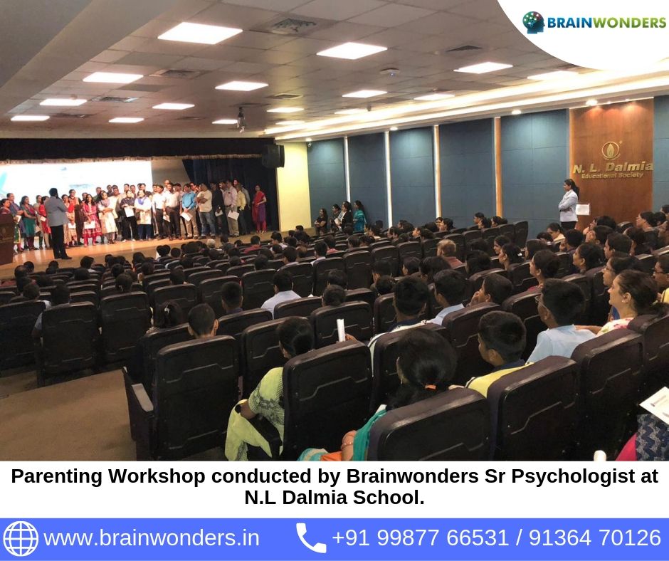 Parenting Workshop conducted by Brainwonders Sr Psychologist at N.L Dalmia School