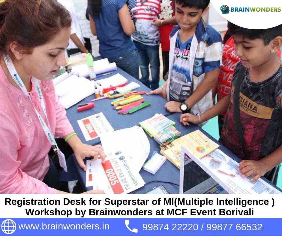 Registration Desk for Superstar of MI(Multiple Intelligence) Workshop by Brainwonders at MCF Event Borivali