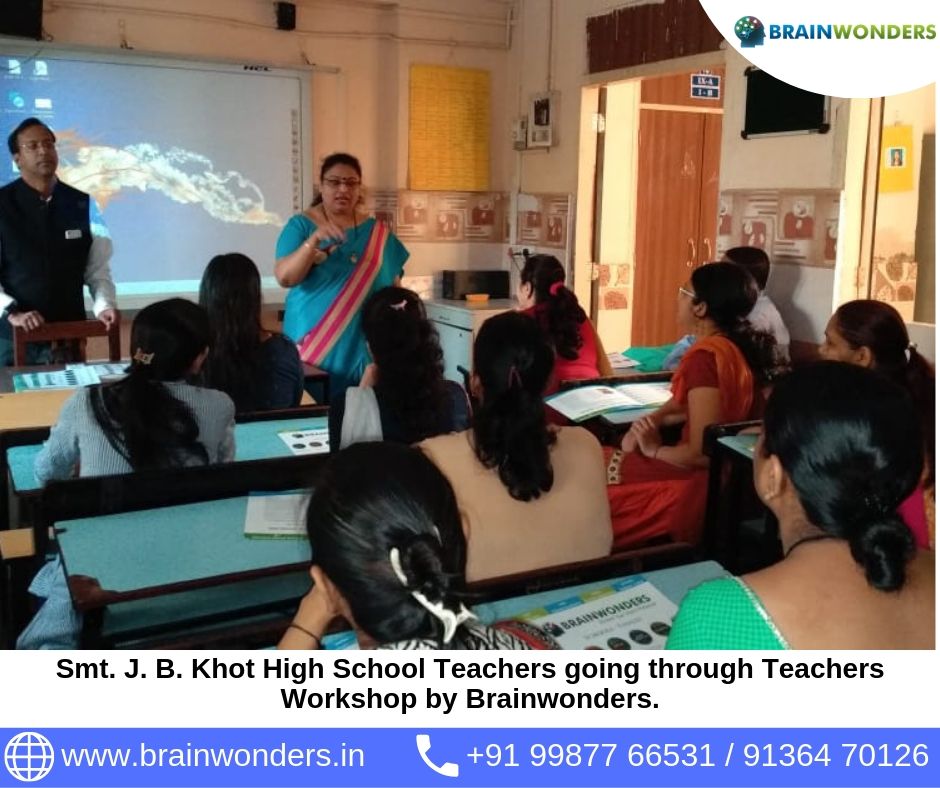 Smt. J. B. Khot High School Teachers going through Teachers Workshop by Brainwonders