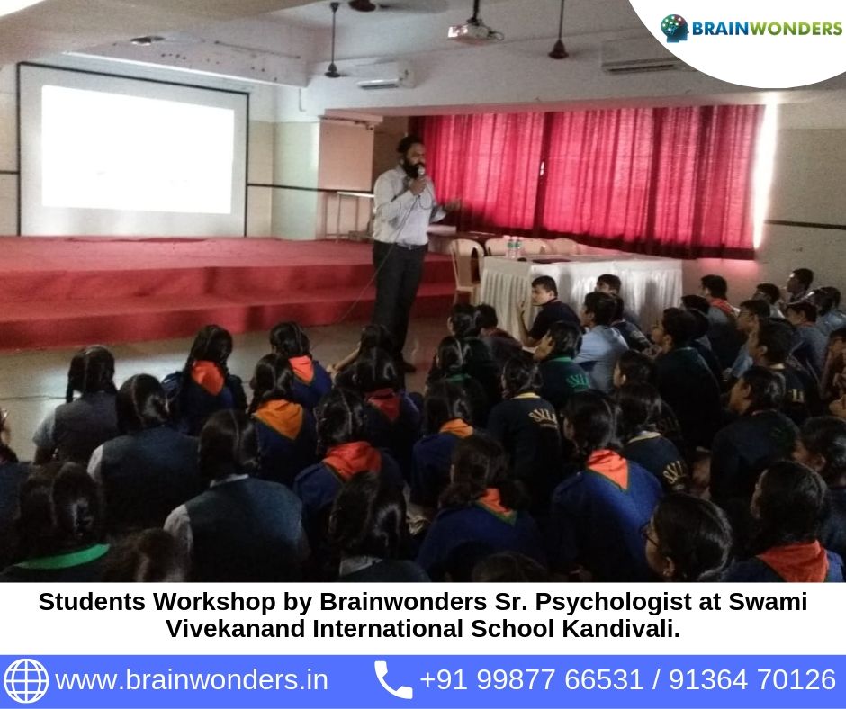 Students Workshop by Brainwonders Sr. Psychologist at Swami Vivekanand International School Kandivali