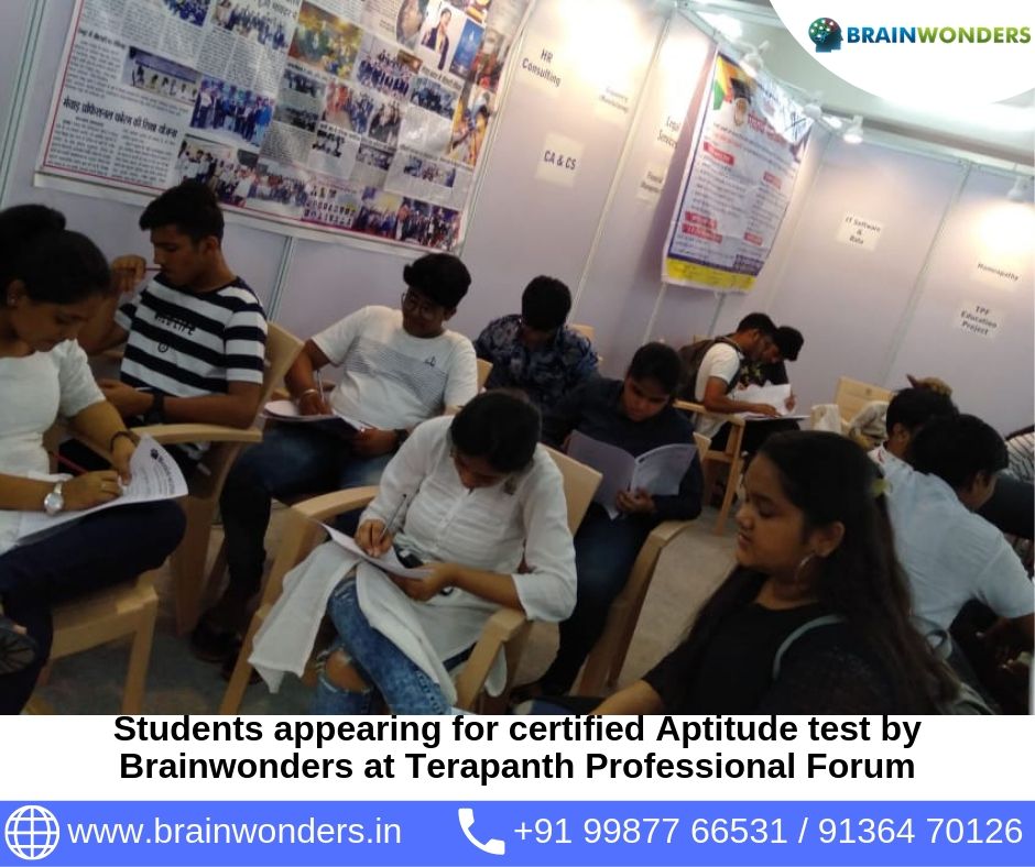 Students appearing for certified Aptitude test by Brainwonders at Terapanth Professional Forum (1)