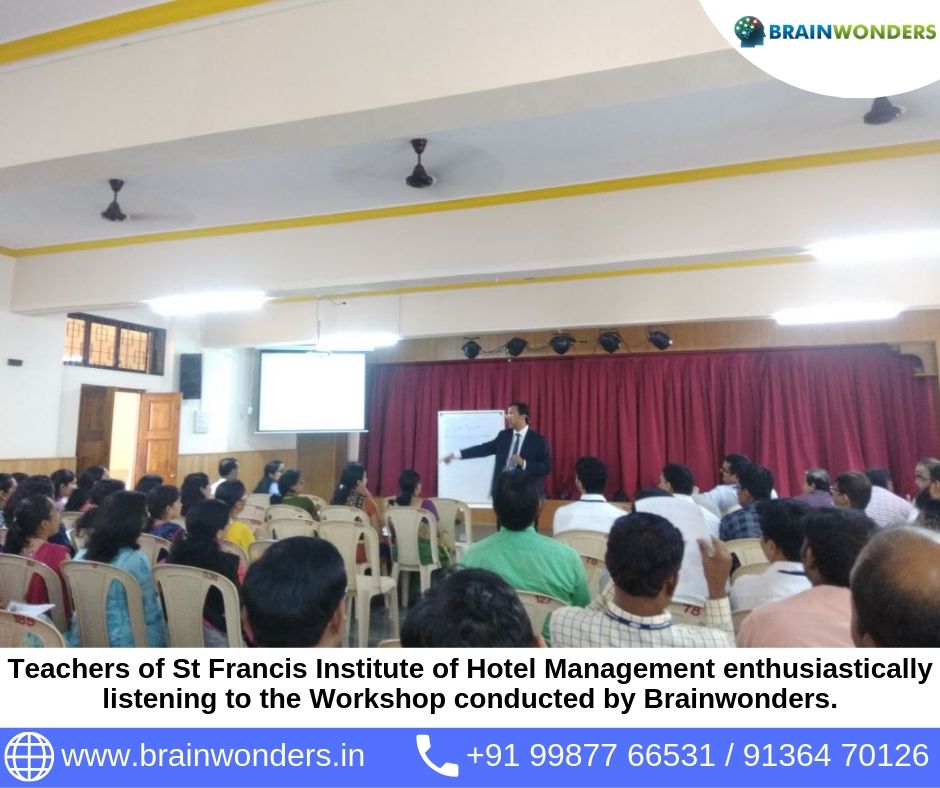 Teachers of St Francis Institute of Hotel Management enthusiastically listening to the Workshop conducted by Brainwonders
